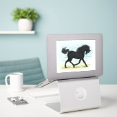 黒馬教育馬解剖図 シール (デスク上のノートパソコン)