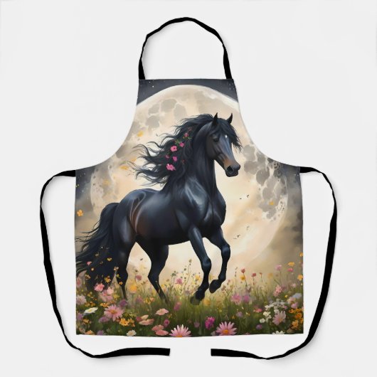 黒馬月花畑 エプロン (正面)
