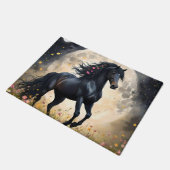 黒馬月花畑 ドアマット (アングル)