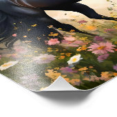 黒馬月花畑 フォトプリント            (角)