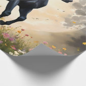 黒馬月花畑 ラッピングペーパー (角)