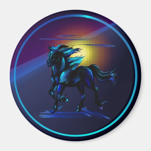 黒馬磁石 マグネット (正面)