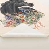 黒馬野草パーソナライズされた シェルパブランケット (3/4)