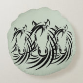 黒馬頭緑 ラウンドクッション (裏面)