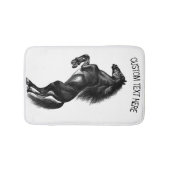 黒馬風呂マット付きカスタム文字 バスマット (正面)