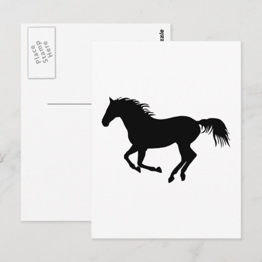 黒馬1 ポストカード (正面/裏面)