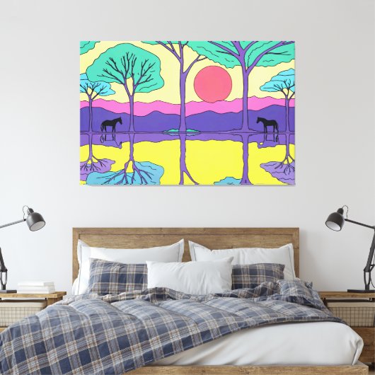 黒馬 キャンバスプリント (インサイチュ (寝室))