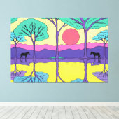 黒馬 キャンバスプリント (インサイチュ (ウッドフロア))