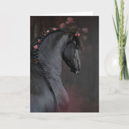 黒馬 – グリーティングカード サンキューカード