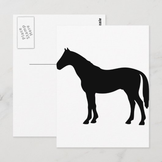 黒馬 ポストカード (正面/裏面)
