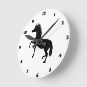 黒馬 ラウンド壁時計 (傾斜)