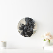 黒馬 ラウンド壁時計 (ホーム)