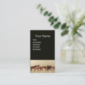 黒馬 / 牝馬と子馬 名刺 (スタンド正面)