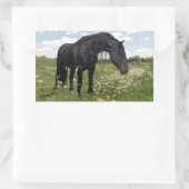 黒馬 長方形シール (バッグ)