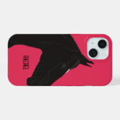 黒馬 iPhone 15ケース (裏面横)