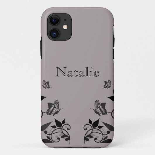 黒骨蝶フローラBT iPhone 5ケース Case-Mate iPhoneケース (裏面)