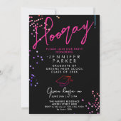 黒高校クール卒業パーティー招待状 案内状 (裏面)