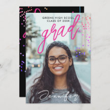 黒高校クール卒業パーティー招待状