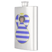 黒髪のギリシャ国旗の天使 フラスク (左)