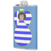 黒髪のギリシャ国旗の天使 フラスク (左)