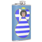 黒髪のギリシャ国旗の天使 フラスク (右)