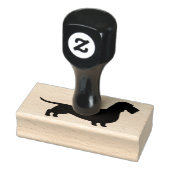 黒髪のダシュントのシルエット |ウィーナー犬 ラバースタンプ (スタンプ)