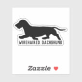 黒髪のダシュンドのシルエットを選ぶステッカー シール (シート)