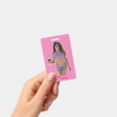 黒髪のビキニ美女 サンダーコーブ バッジ (手持ち)