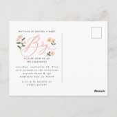 黒髪のママは男の子の赤ちゃんのシャワー招待状 ポストカード (裏面)