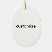 黒髪のマーメイド美しい セラミックオーナメント (裏面)