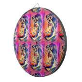 黒髪のマーメイド美しい ダーツボード (正面右)