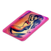 黒髪のマーメイド美しい マグネット (左側)