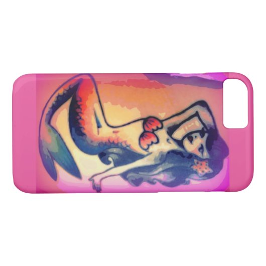 黒髪のマーメイド美しい Case-Mate iPhoneケース (裏面(横))