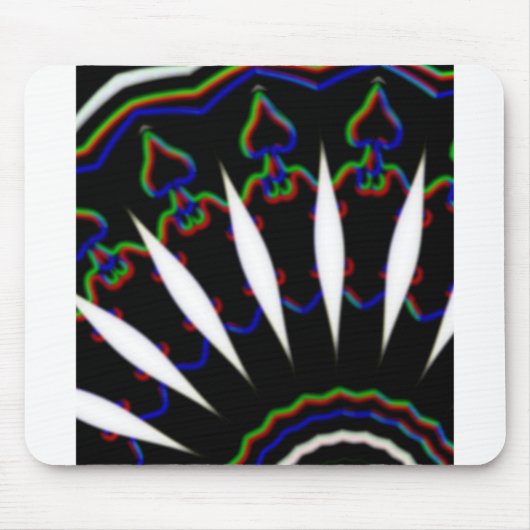 黒髪のモダン人 マウスパッド (正面)