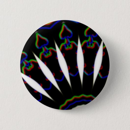 黒髪のモダン人 缶バッジ (正面)