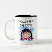 黒髪の世界で最も最高のな姉 ツートーンマグカップ (左)