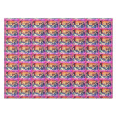 黒髪の人魚の美しい テーブルクロス (正面(横))