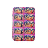 黒髪の人魚の美しい バスマット (正面縦)