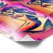 黒髪の人魚の美しい フォトプリント            (角)