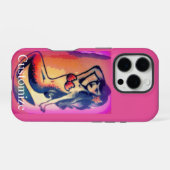 黒髪の人魚の美しさ iPhoneケース (裏面横)