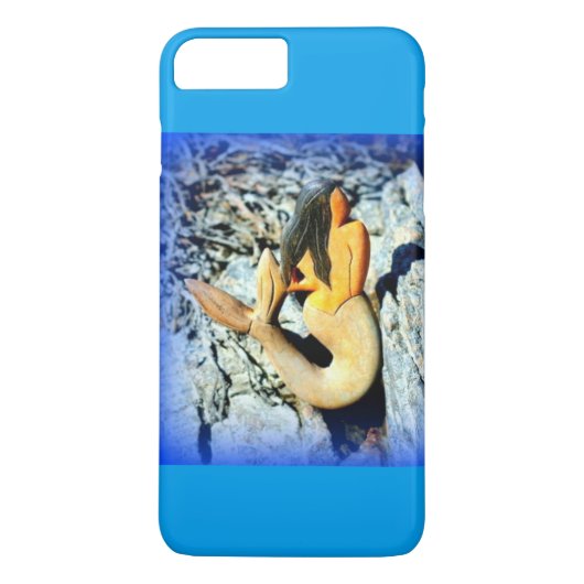 黒髪の人魚の青 Case-Mate iPhoneケース (裏面)