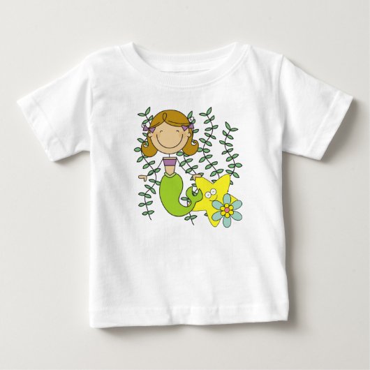 黒髪の人魚 ベビーTシャツ (正面)