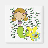 黒髪の人魚 マグネット (正面)