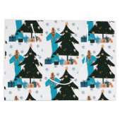 黒髪の少女 白髪のクリスマス ギフトバッグ (裏面)