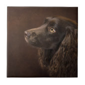 黒髪の犬 タイル (正面)