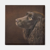 黒髪の犬 マグネット (正面)