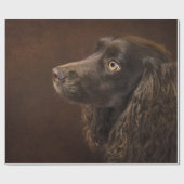 黒髪の犬 ラッピングペーパー (フラット)