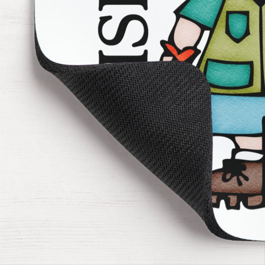 黒髪の男の子I愛魚釣り マウスパッド (コーナー)