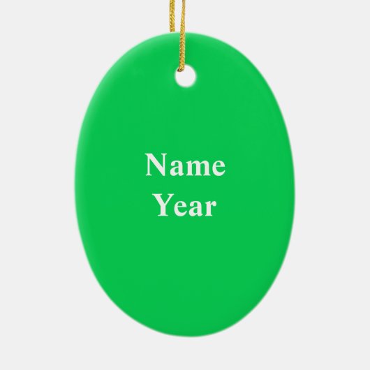 黒髪の男性テニス選手クリスマスオーナメント セラミックオーナメント (裏面)