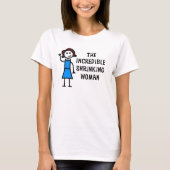 黒髪の縮む女のTシャツ Tシャツ (正面)